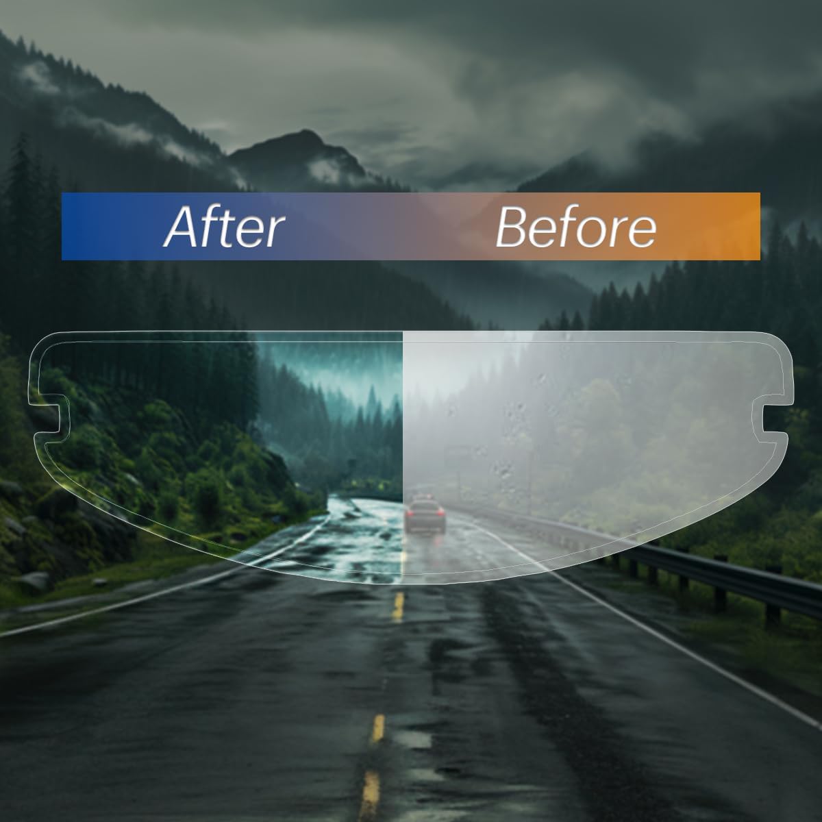 Universal Anti Fog Film for Motorcycle Helmet Visor 3.46" x 10.7"-Helmet Face Shield Anti Fog Visor Insert | Fog