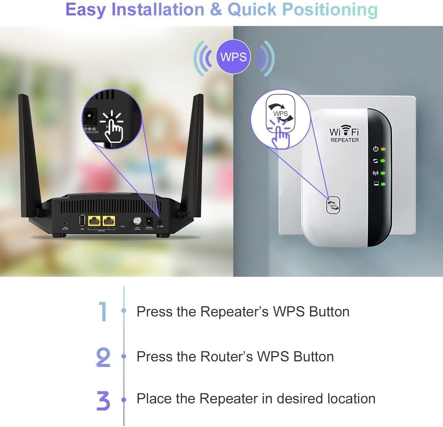 2026 WiFi Extender WiFi Range Extender, Wireless Internet Repeater, WiFi Extenders Signal Booster for Home Up to 5000