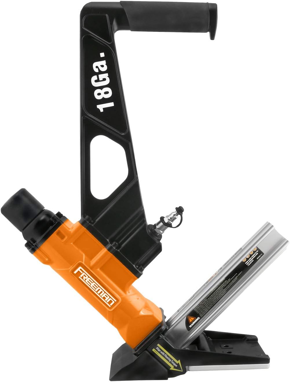 PF18GLCN Pneumatic 18-Gauge 1-3/4" L-Cleat Flooring Nailer with Flooring Mallet and Interchangeable Base Plates