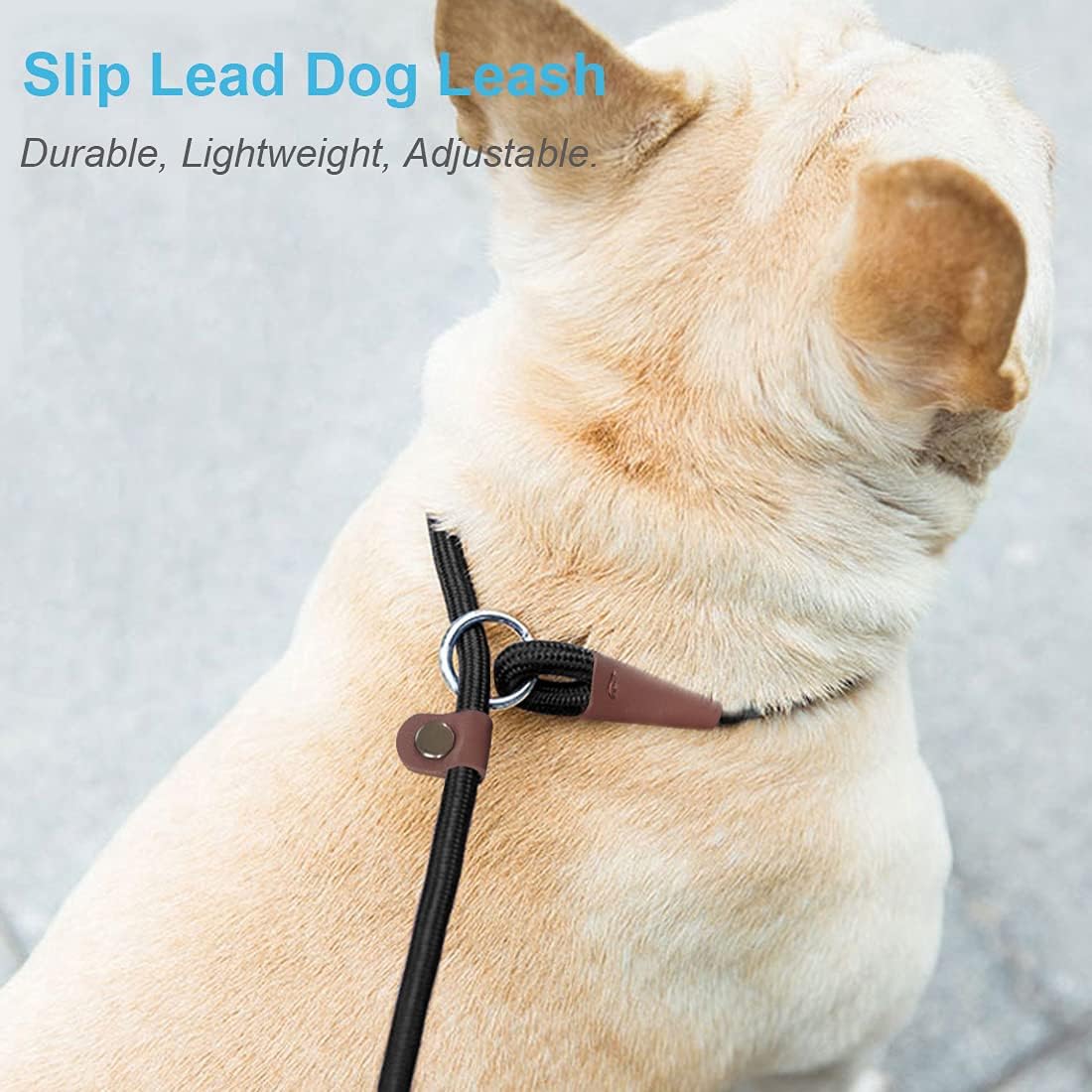 Slip Lead Control Leash for Dogs No Pull, 13+ Colors Classic Dog Lead 7FT Pet Slip Leash, 1/4” Rope Leashes for Small