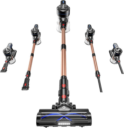 Cordless Vacuum Cleaner, 50Kpa Powerful Suction with 580W 65 Mins Runtime Stick Vacuum,Rechargeable, Lightweight