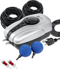 All-in-One Koi Pond Aerator for Outdoor Ponds up to 1000 Gallons, Pond Air Pump Pond Aeration System with Double