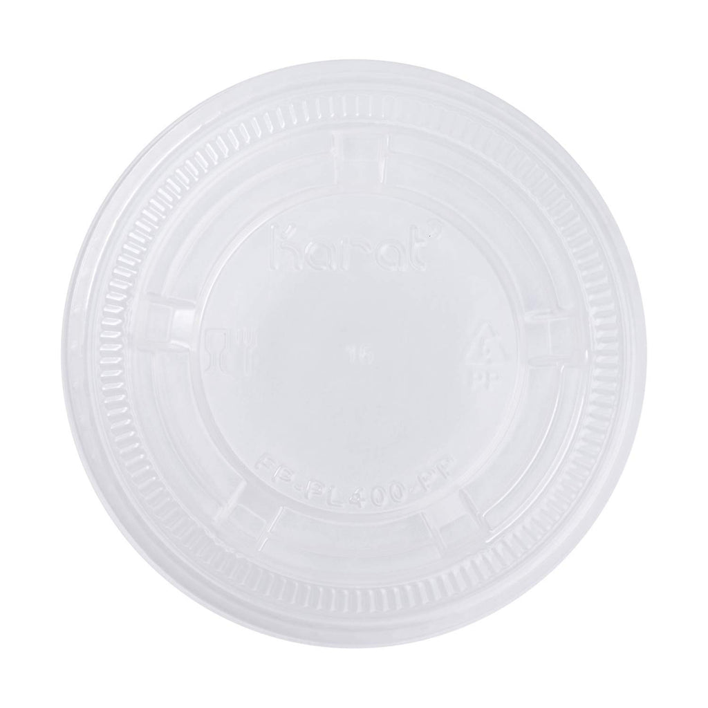 FP-PL400-PP 3.25 oz., 4 oz. & 5.5 oz PP Portion Cup Lids (Case of 2500)