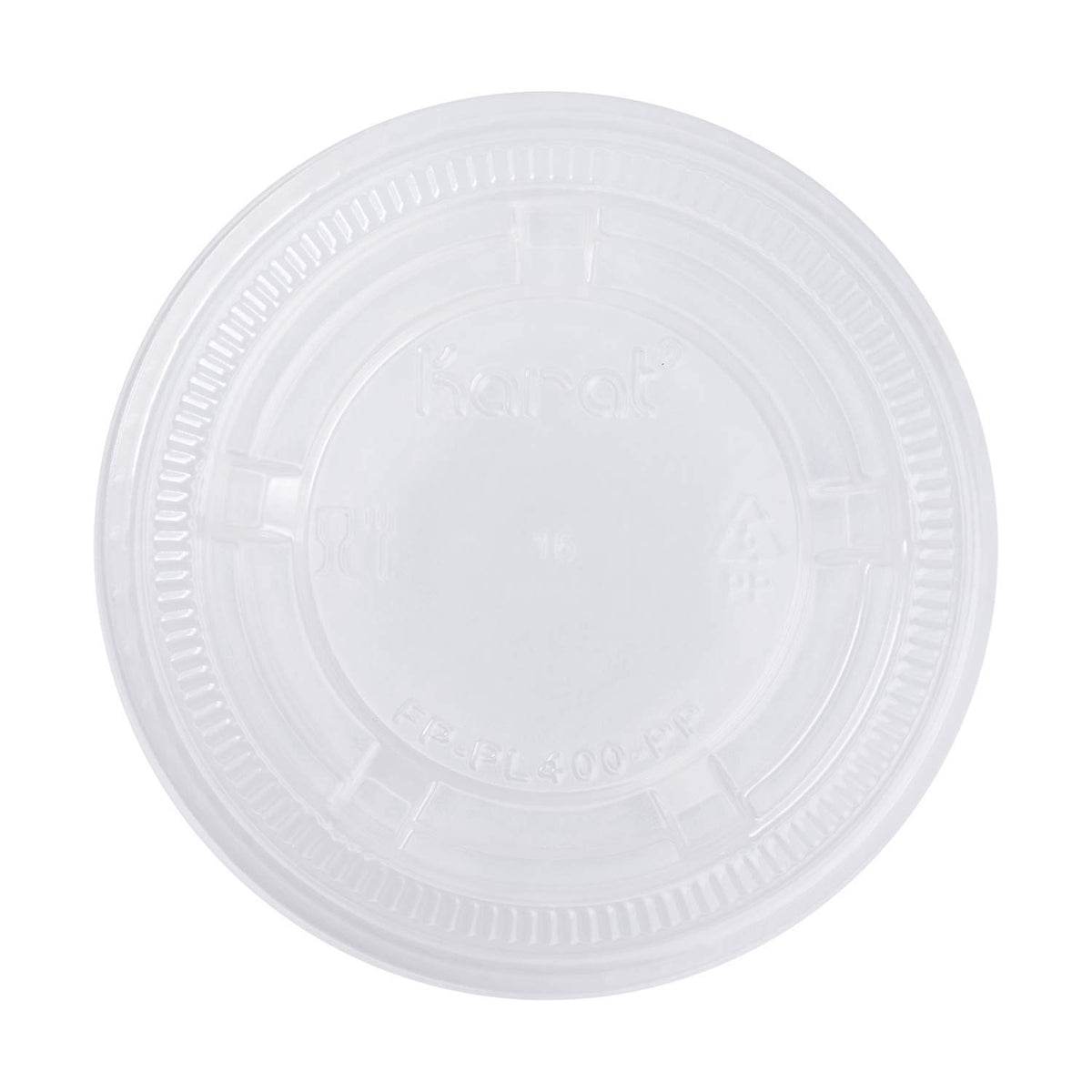 FP-PL400-PP 3.25 oz., 4 oz. & 5.5 oz PP Portion Cup Lids (Case of 2500)
