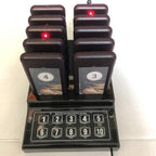 Wireless Queue Calling System 10 Pager Buzzers+1 Number Call
