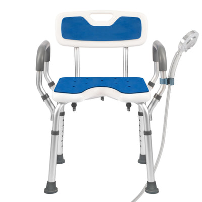 Shower Chair with Arms and Back Heavy Duty 330lbs, Shower Chair for Inside Shower, Shower Seat for Inside Shower