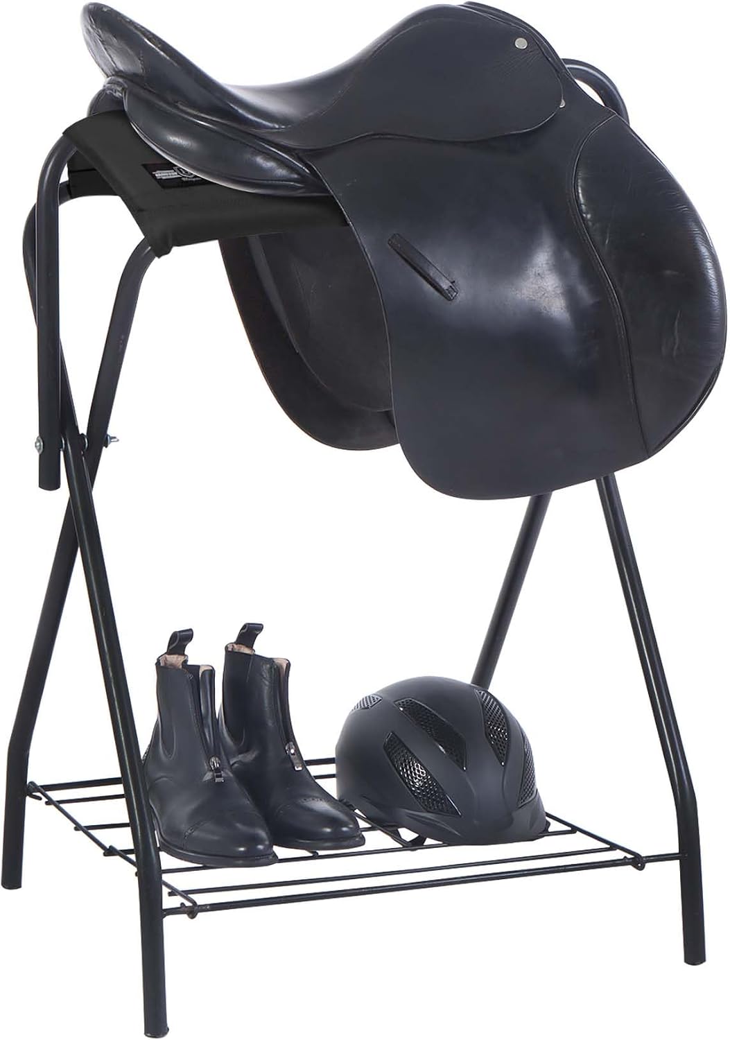 Freestanding Horse Saddle Rack, w/Supportive Fabric