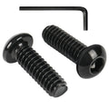VGBUY 50Pcs 1/4-20 x 1 Button Head Socket Cap Bolts Screws,304 Stainless Steel 18-8,Black Zinc Plating,Fully Threaded,with Spanner Allen Hex Drive, for Furniture,Water Pump,Light Fixture(VG10306)