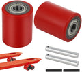 1 Pair Pallet Jack Load Wheels, Manual Pallet Jack Truck Wheels 3” x 3.75” with Bearings ID 20mm, Pallet Jack and