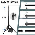 Backdrop Stand 6.5x6.5FT Adjustable Back Drop Stand