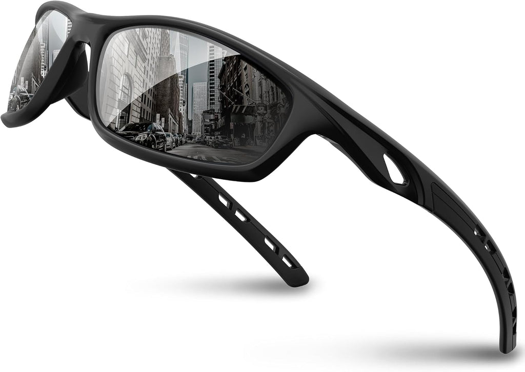 Womens Polarized Sports Sunglasses UV400 for Driving Cycling RB833 | TR90 lightweight frame for driving, fishing