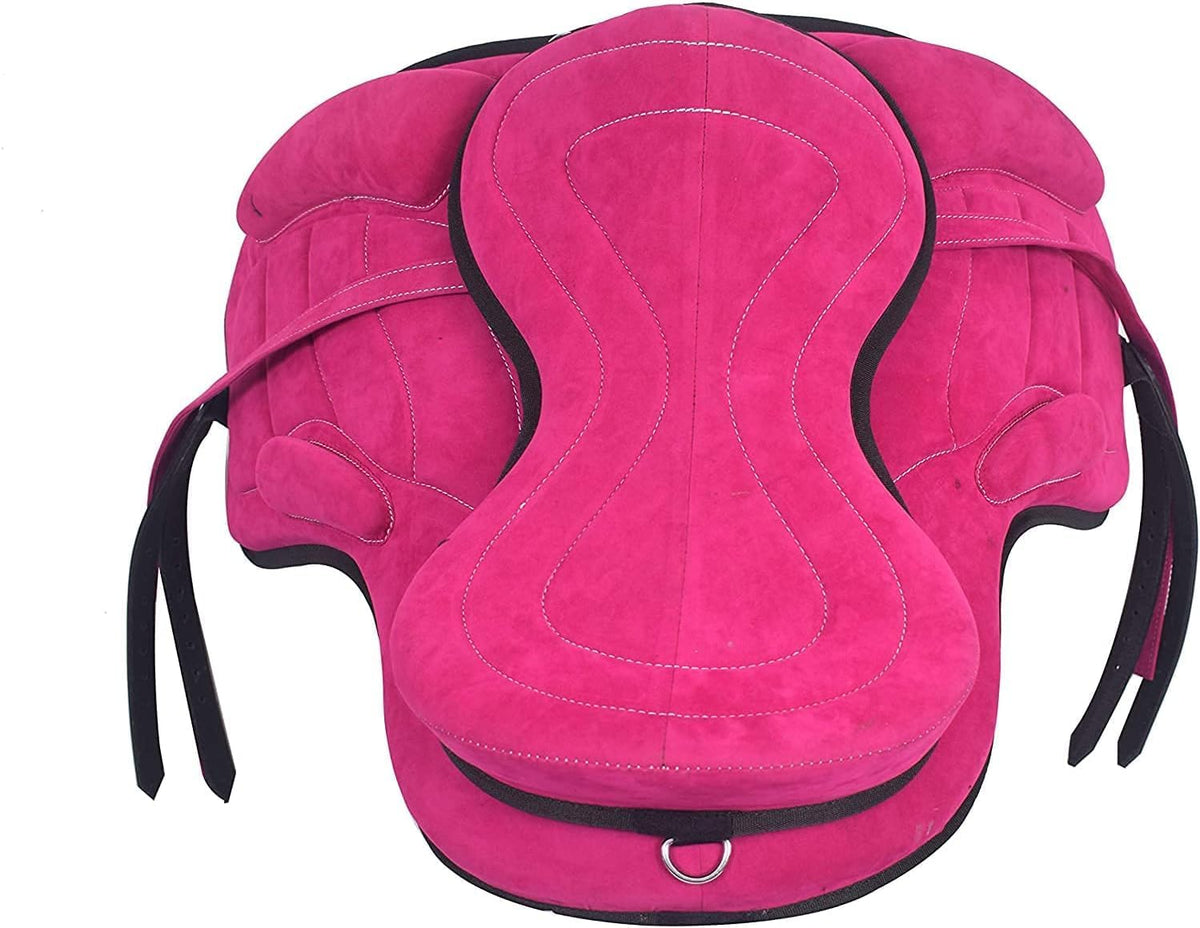 Treeless Bareback Horse Saddle Pad with Girth & Stirrups, 10-18" Seats