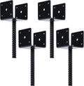 Concrete Fence Post Base 4x4 inches 4 Pack, Fence Post Anchor Holder Pergola Brackets