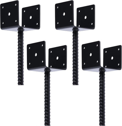 Concrete Fence Post Base 4x4 inches 4 Pack, Fence Post Anchor Holder Pergola Brackets