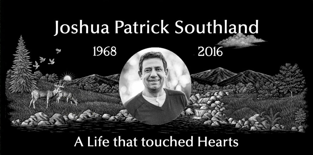 $349 Laser Engraved LegacyHeadstone for Graves, 24x12x1.25 inches, Flat Gravestone