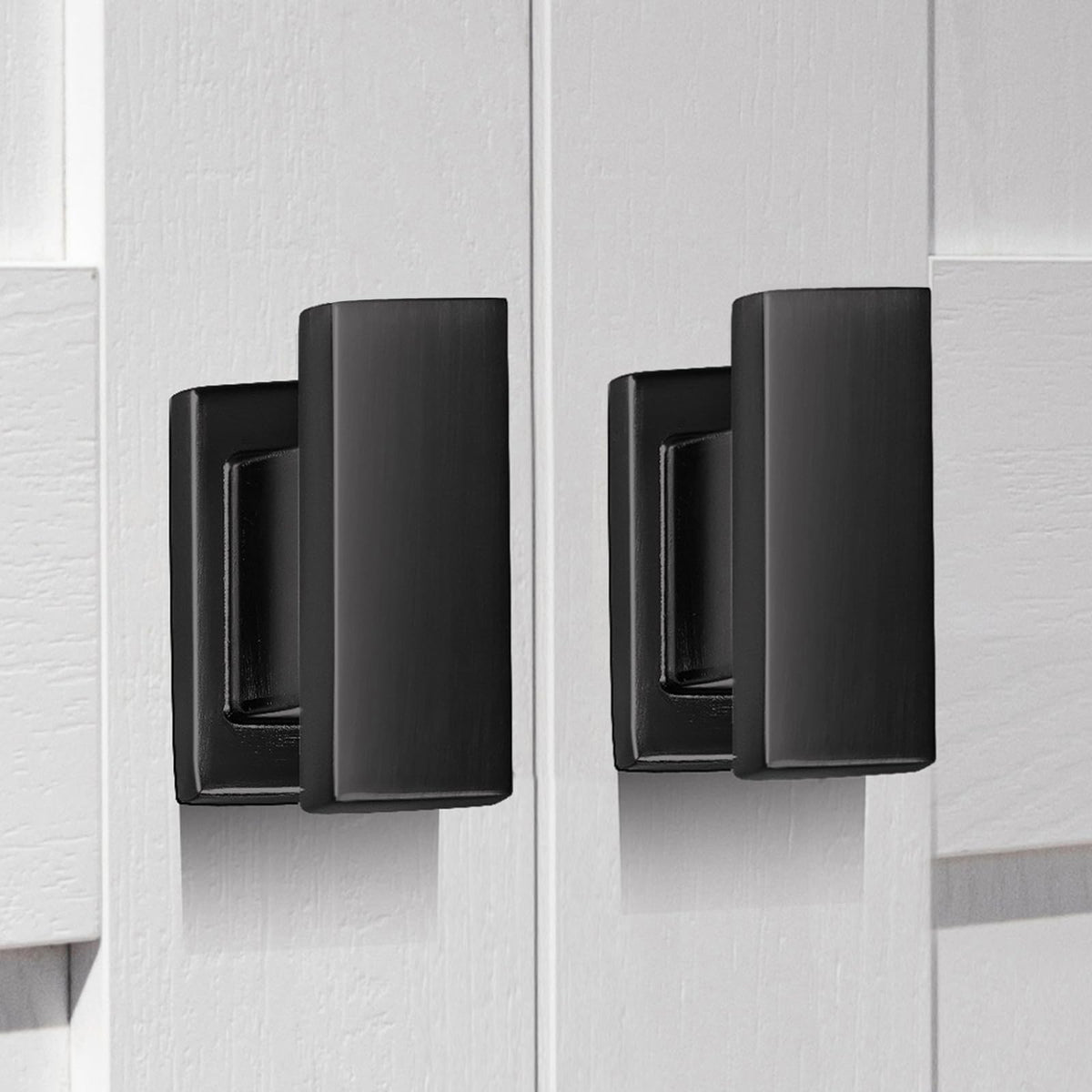 20 Pack Square Matte Black Kitchen Cabinet Knobs Black Drawer Dresser Knobs Cabinet Handles for Cupboard Closet