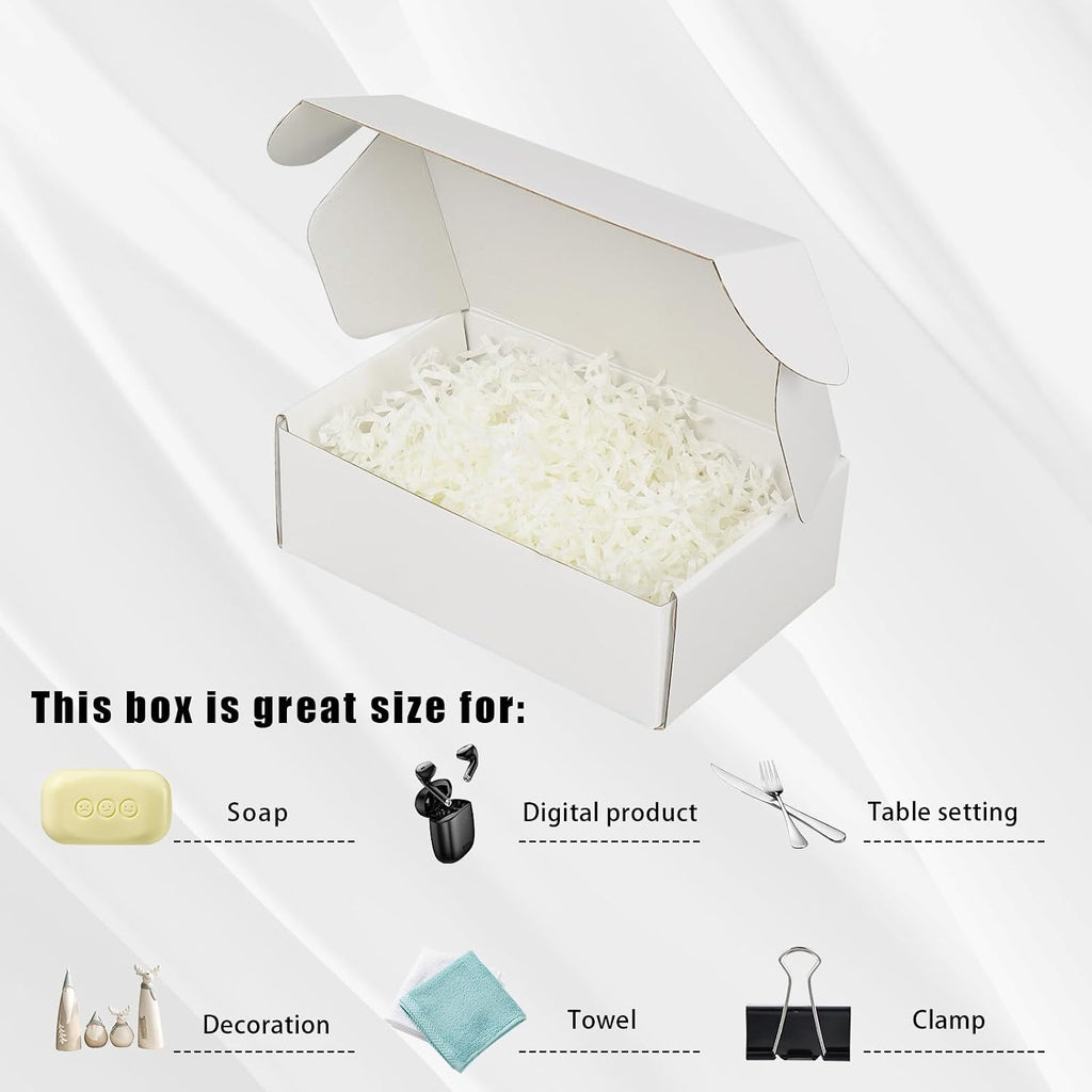 6x4x2 Shipping Boxes, 45 Pack White Mailer Boxes for Small Business, Small Corrugated Cardboard Boxes for Mailing &