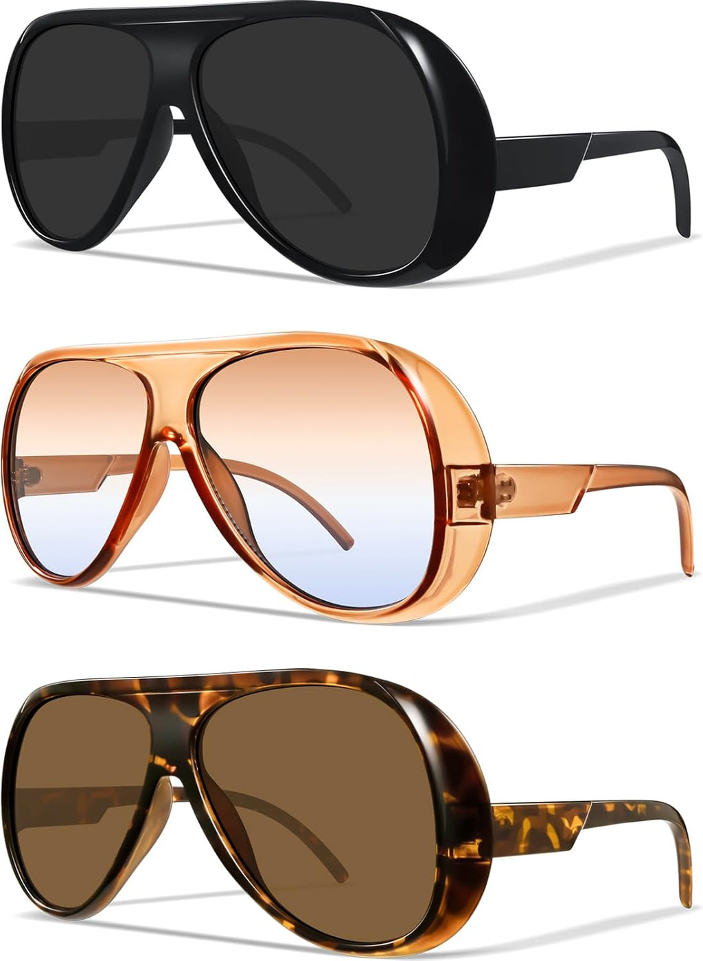 Aviator Sunglasses for Women Retro Oversized Square Sun Glasses for Outdoor Sporting Driving UV400 Protection