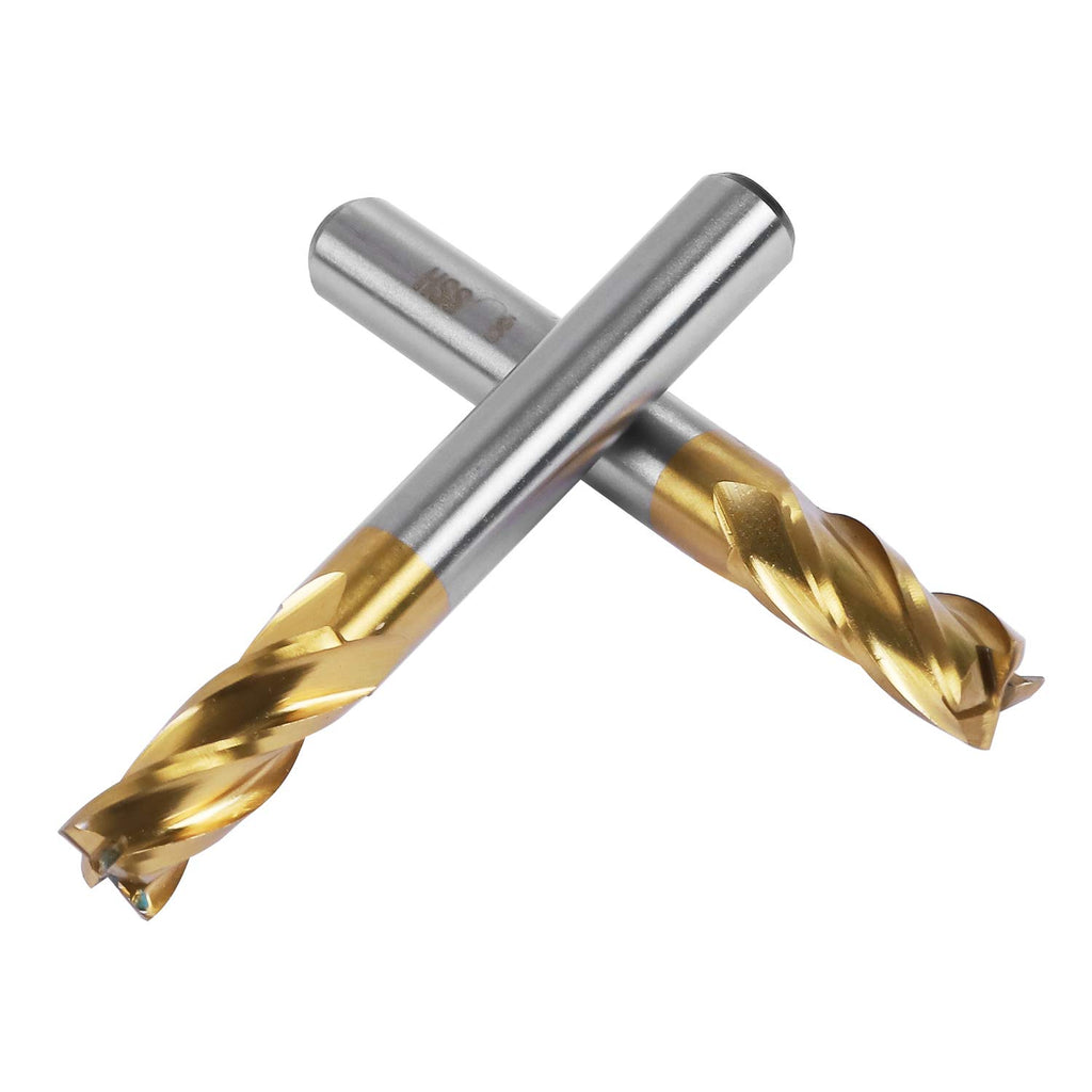 4-Flute Titanium Coat Carbide End Mill Bits, 5/16 inch/8 mm