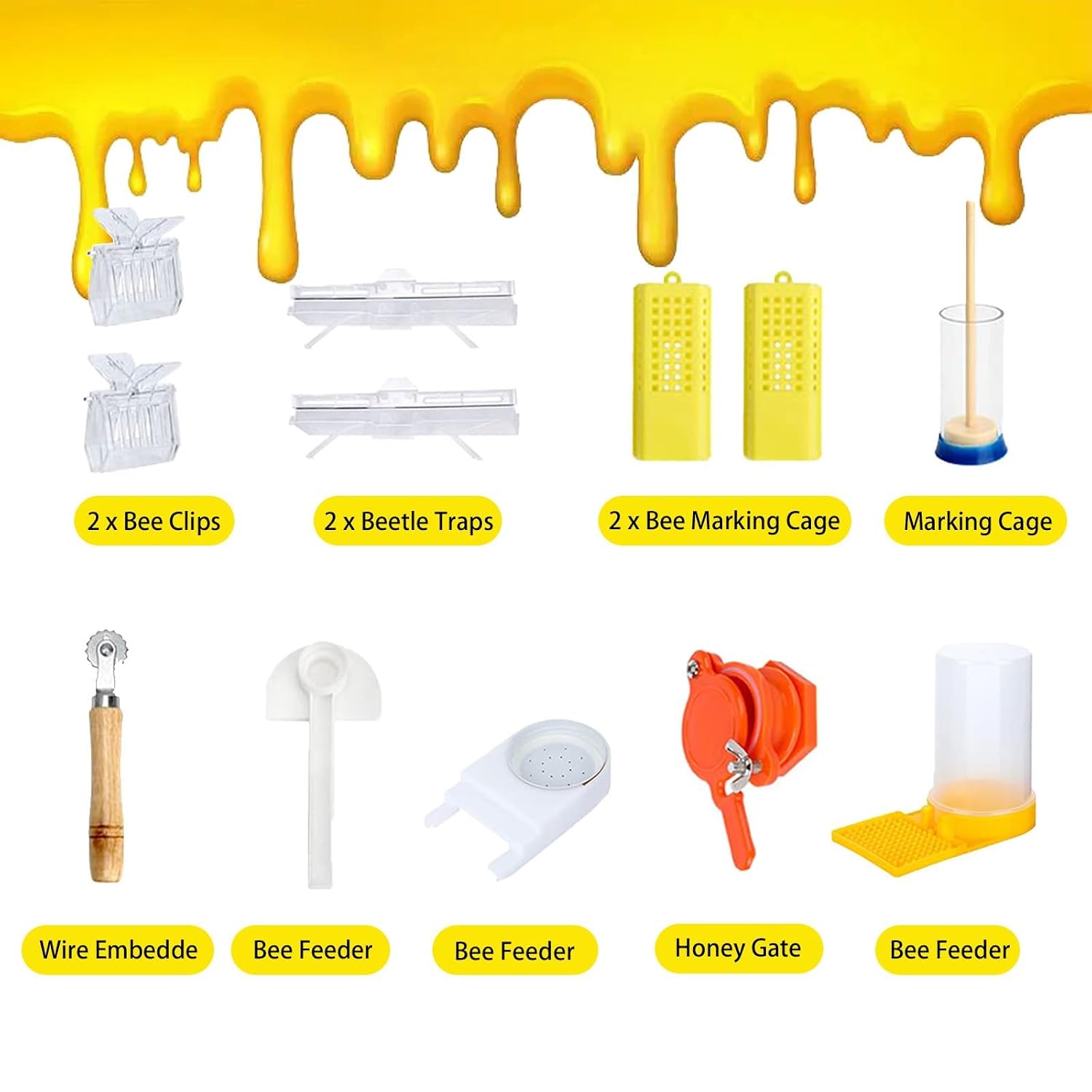 Beekeeping Supplies, 30Pcs Bee Keeping Starter Kit with Bee Suit, Bee Keeping Supplies-All Beekeeping Tools, Bee