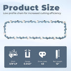 CMZCSC12 12 Inch Chainsaw Chain Fit for CMCCS620, CMCCS630 Series