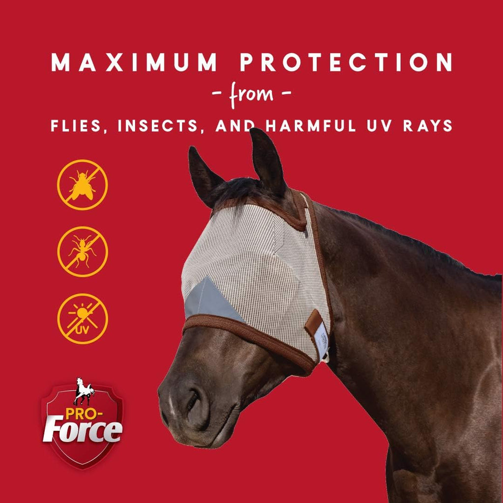 Pro-Force Horse Fly Mask with UV Protection, Without Ears