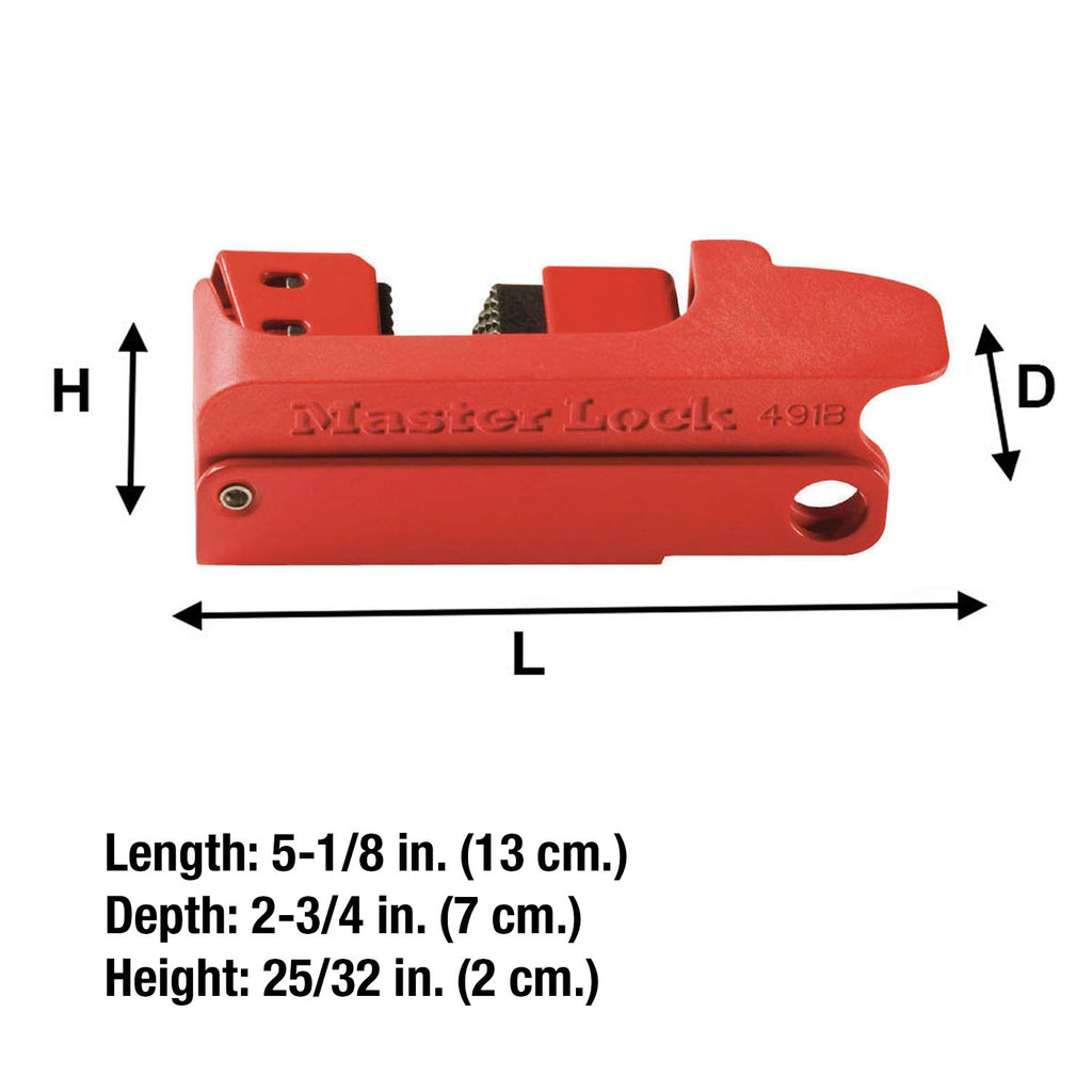Master Lock 491B Lockout Tagout Circuit Breaker, Tall and Wide Toggles, 2A CR