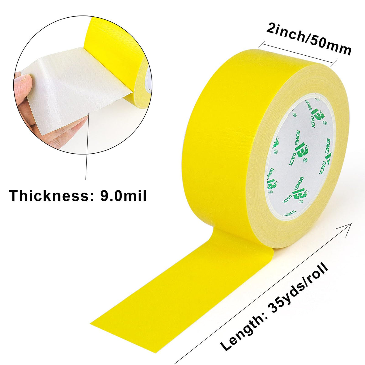 4-Pack Duct Tape Heavy Duty Yellow, 35 Yards x 2 Inch