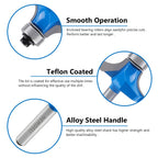 3Pcs Roundover Router Bit Set 1/4 Inch Shank, Carbide Round Over Router Bits for Edging Forming, Including 1/8"
