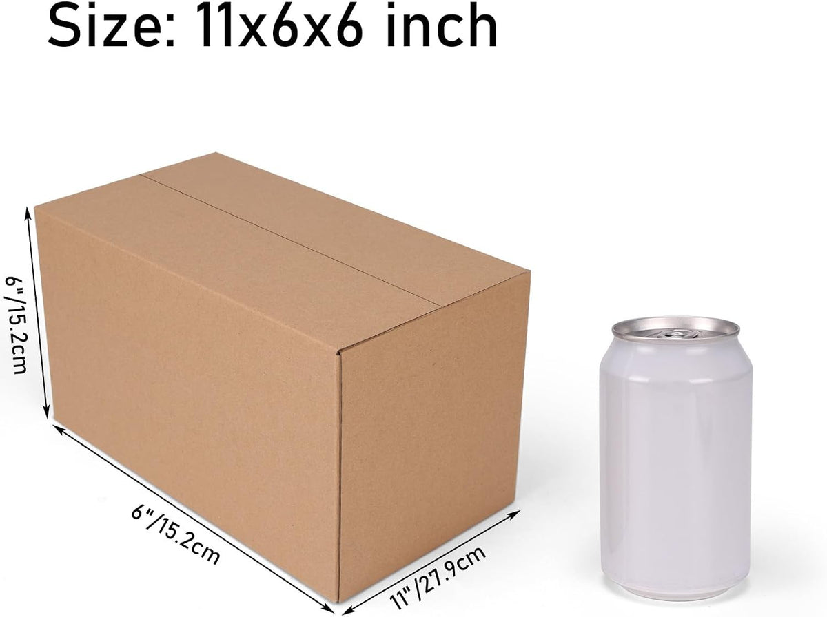 40 Packs 11x6x6 Shipping Boxes, Brown Mailing Boxes