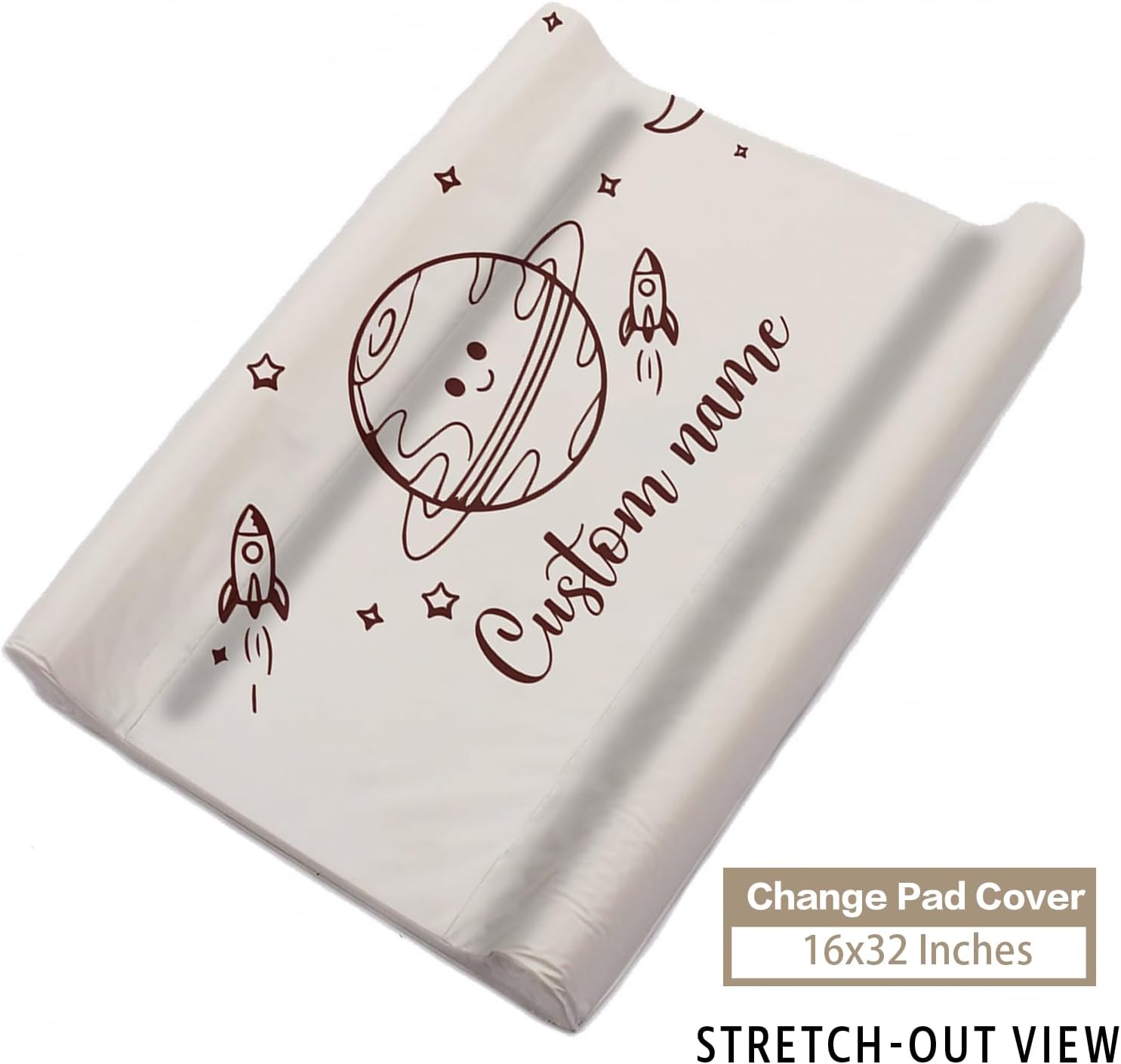 Personalized Baby Crib Bedding Set – Planet Space Theme Nursery Bedding Sets 3 Piece with Custom Name Blanket, Fitted