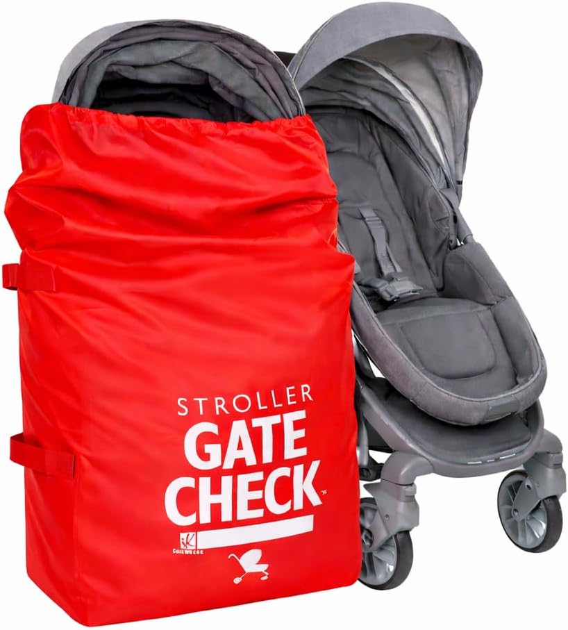 Gate Check Bag for Single & Some Double Strollers - Travel Bag for Airplane, Fits Most Standard Baby Strollers