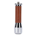 Solid Wood Portafilter Handle, Stainless Steel Replacement with Rounded