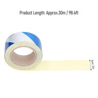 Reflective Safety Warning Tape Blue White 5cm X 30m Hazard Marking Tape