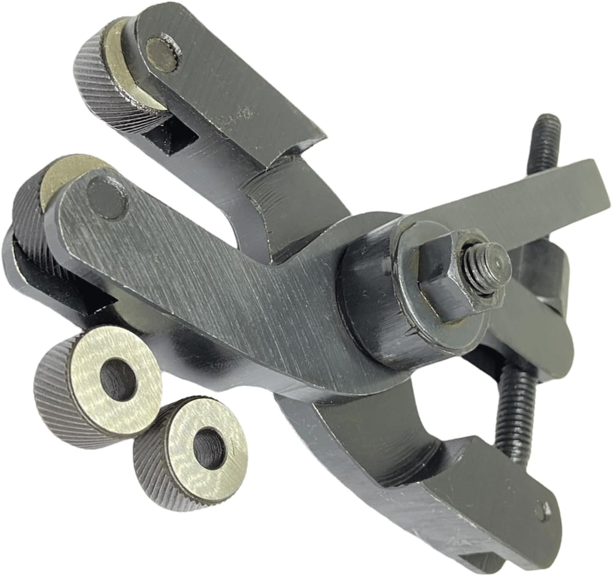 Shank 1/2" Quick Action Scissor Type Knurling Tool Holder Capacity 1/16-2.1/4" | Length: 6" With CARBON STEEL MEDIUM KNURLING WHEELS TOOLS 3/4" x 3/8" x 1/4 (Combo)