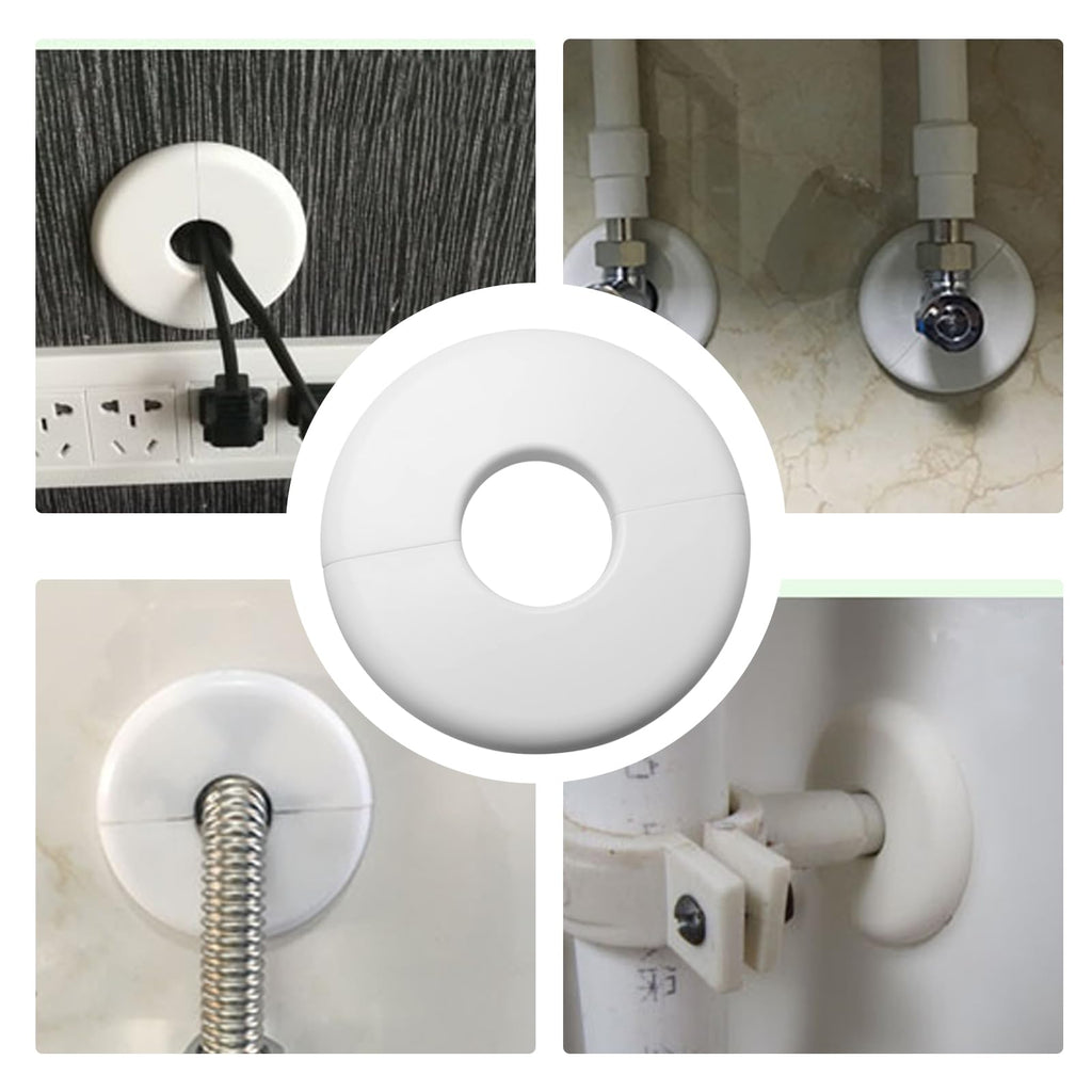 Wall Split Flange for 1 Inch Pipe, White ABS, 4Pcs