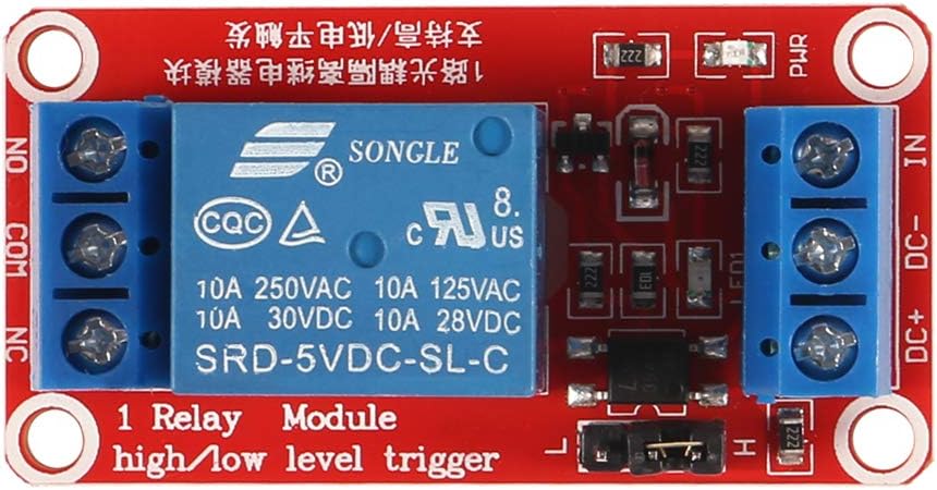 5Pcs DC 5V 1 Channel Relay Module Board Shield with Optocoupler Isolation Support High or Low Level Compatible Development Board Trigger