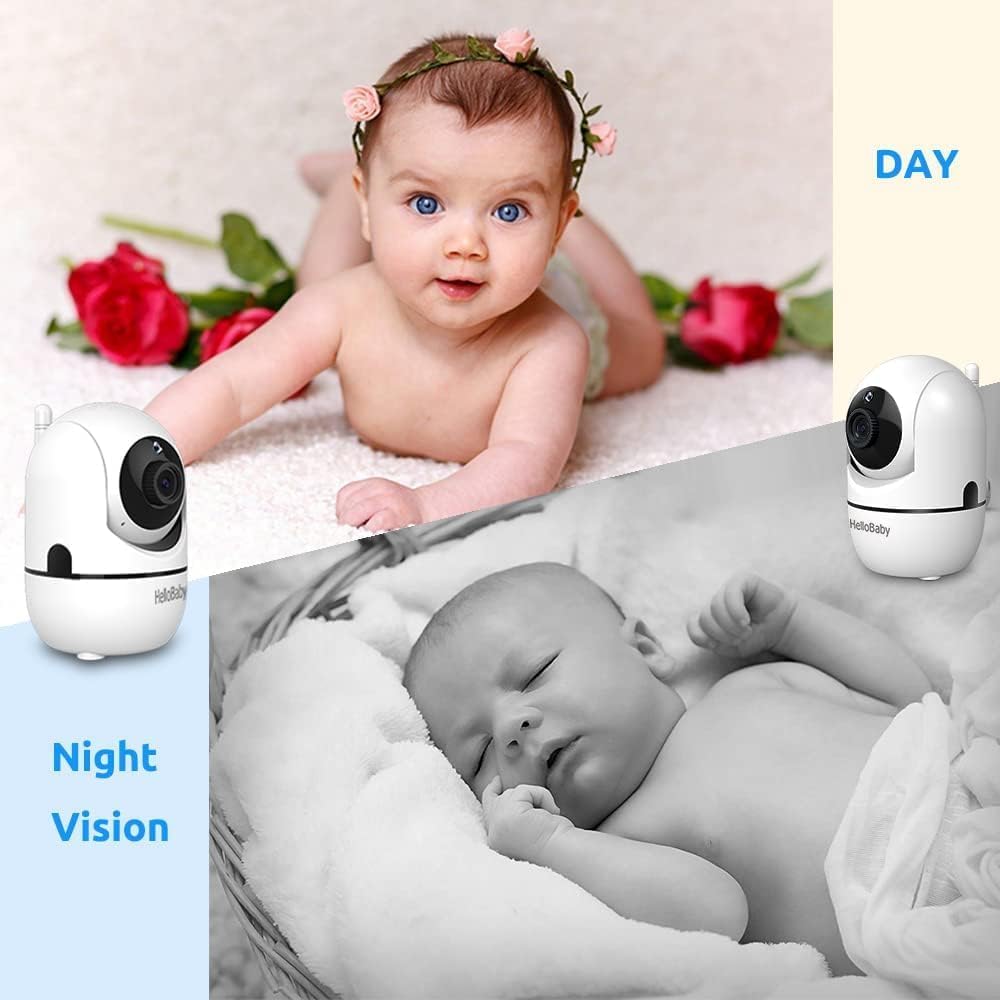 No WiFi Baby Monitor 2 Cameras and Audio HB6550, 5" Video Screen | Trusted by 10M+ Families, Private No-WiFi, 2-Room