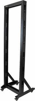 StarTech 42U 2-Post Open Frame Server Rack, 19in Rolling IT Rack with 661lb (300kg) Weight Capacity, Space-Saving Floor-Standing Network Rack