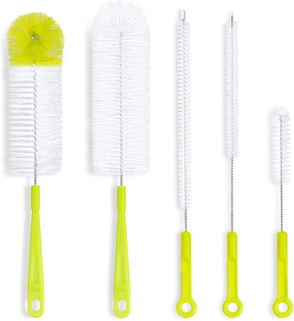 Bottle Cleaning Brush Set - Long Handle Bottle Cleaner for Washing Narrow Neck Beer Bottles, Sports Water Bottles