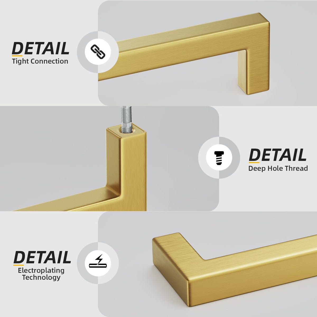 20 Pack 5" Gold Cabinet Handles Kitchen Cabinet Handles