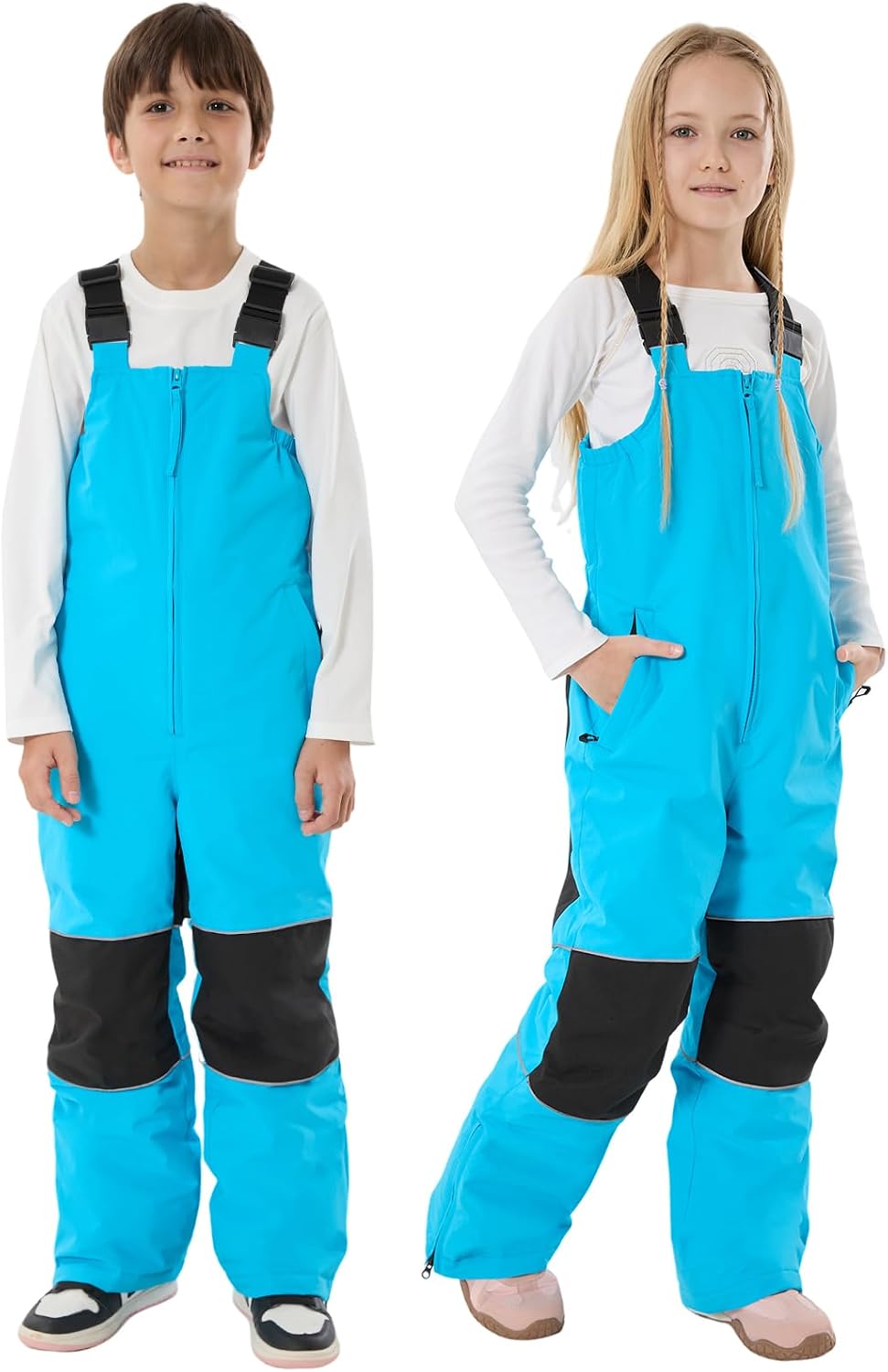 Kids Snow Bibs Girls Boys Snow Pants Ski Bibs Overalls(3-16Years) | Insulated,15K Waterproof,10K