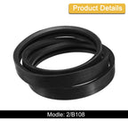 uxcell 2/B108 Classic Wrapped 2 Banded 111" Outer Circ B Profile V-Belt