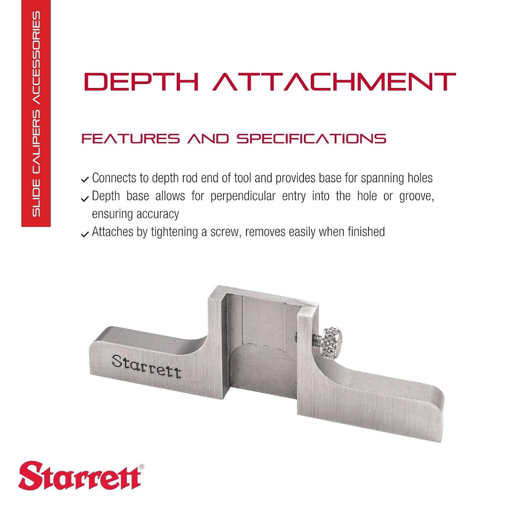 Starrett Depth Attachment for 6" / 9" Dial & Electronic Calipers