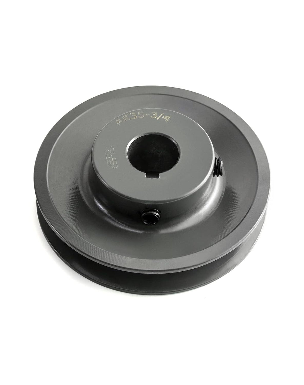 QWORK AK3534 Single Groove Web Sheaves, 3.55" OD 3/4" Bore V-Belt Sheave, A Belt Section, Cast Iron,for V-Belt