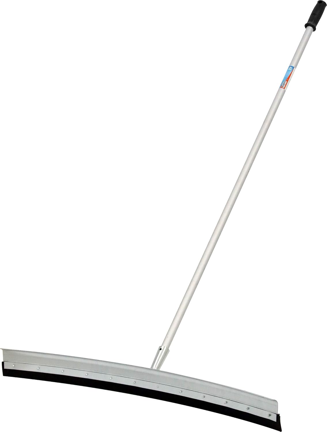 Professional AquaDozer Max Kit, 36” Smooth Surface Curved Floor Squeegee and 48” Dual End Pole, Rubber Blade Scrubber