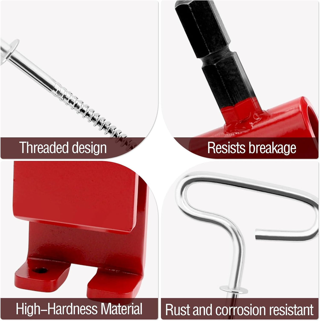 69138 Ice Shelter Anchors and 43416 Anchor Install Adapter | Ice Anchor Tool Kit Compatible with Eskimo ice fishing