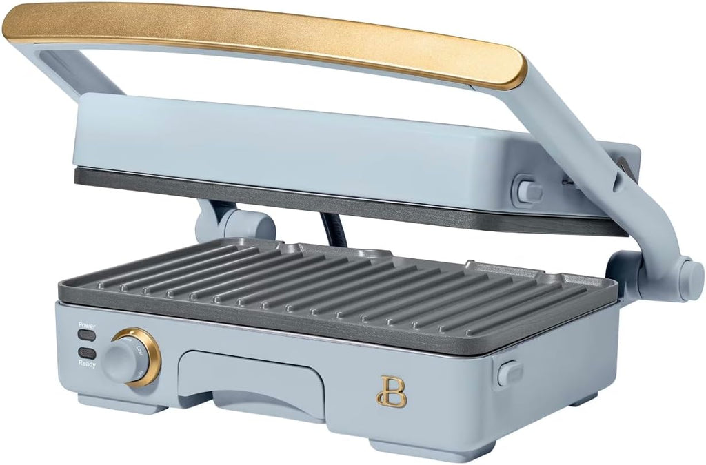Smokeless Grill 2 in 1 Panini Press Cornflower Blue by Drew Barrymore