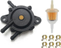 Fuel Pump with Filter and Clamp Fit for Cub Cadet Kohler 17HP-25HP Briggs and Stratton mikuni John Deere Kawasaki Yamaha Golf Cart Lawn Mower Small engine 808492 808656