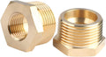 2PCS 1" x 1/2" Brass Reducer Hex Bushing by CX WONDERLAND
